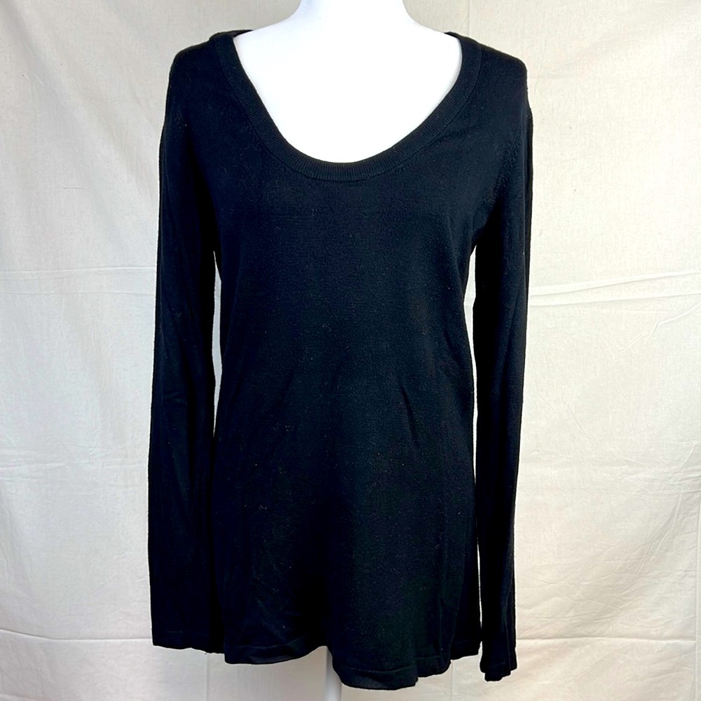 French Connection Black Scoop Neck Sweater